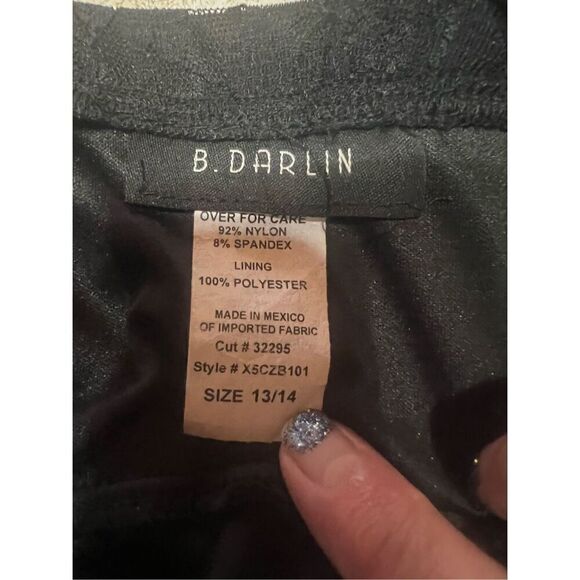 B. Darlin Black Lace Dress Sz 13/14 NWT - Picture 3 of 7